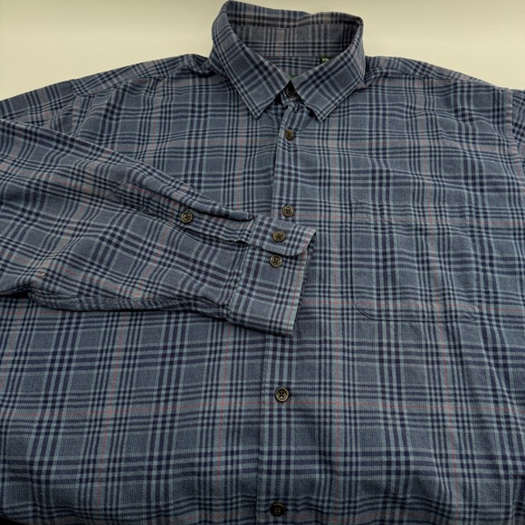 Orvis Other - Orvis Button Down Shirt Mens XXL Blue Plaid Long Sleeve Cotton and Merino